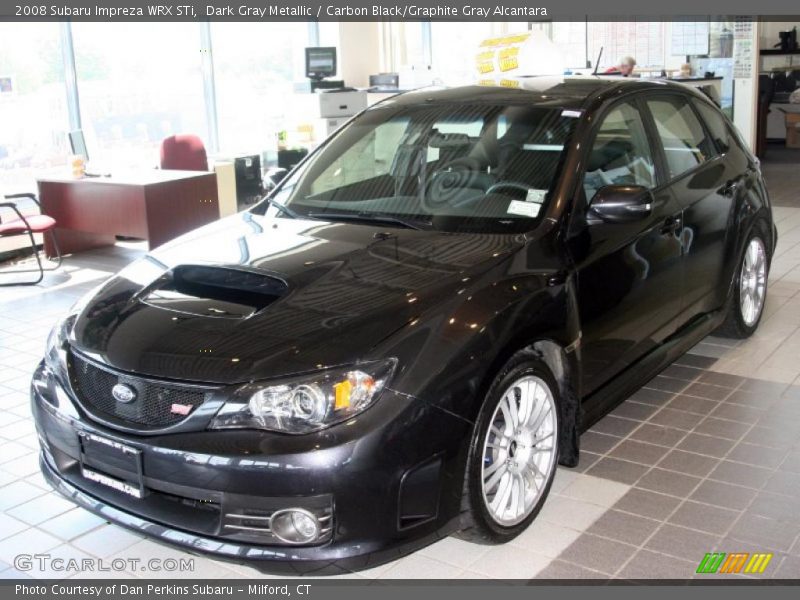 Dark Gray Metallic / Carbon Black/Graphite Gray Alcantara 2008 Subaru Impreza WRX STi
