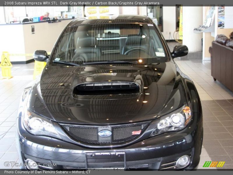 Dark Gray Metallic / Carbon Black/Graphite Gray Alcantara 2008 Subaru Impreza WRX STi