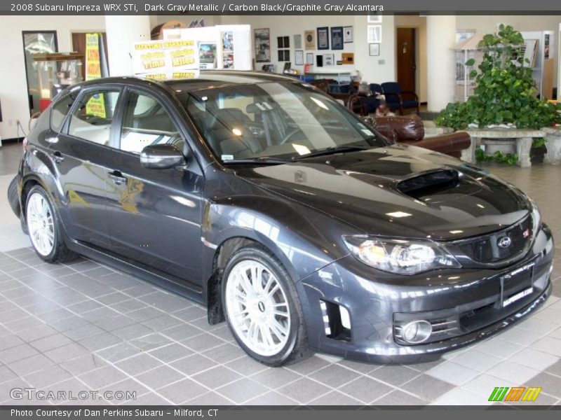Dark Gray Metallic / Carbon Black/Graphite Gray Alcantara 2008 Subaru Impreza WRX STi