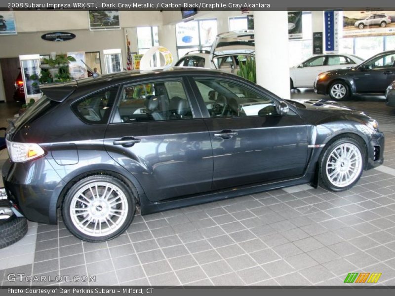 Dark Gray Metallic / Carbon Black/Graphite Gray Alcantara 2008 Subaru Impreza WRX STi