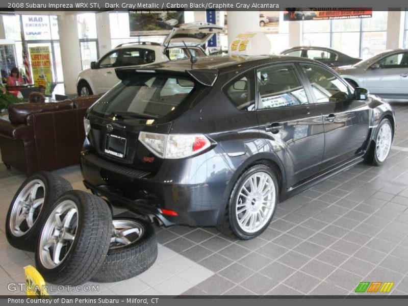 Dark Gray Metallic / Carbon Black/Graphite Gray Alcantara 2008 Subaru Impreza WRX STi