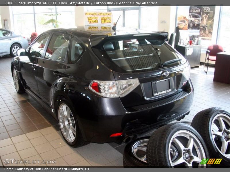 Dark Gray Metallic / Carbon Black/Graphite Gray Alcantara 2008 Subaru Impreza WRX STi