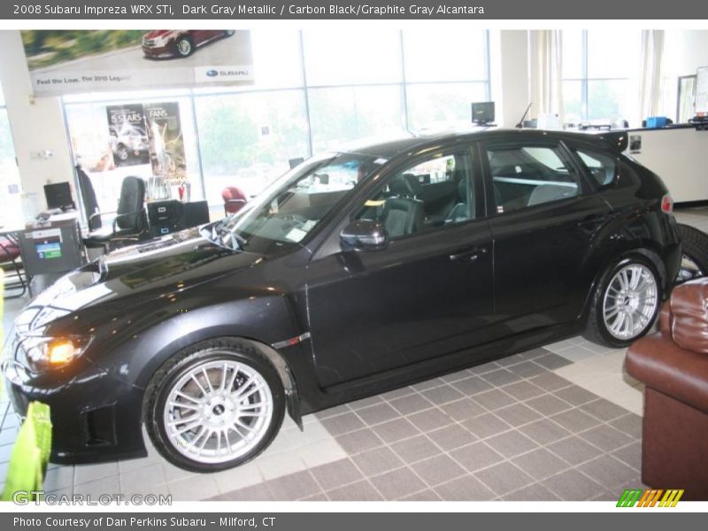 Dark Gray Metallic / Carbon Black/Graphite Gray Alcantara 2008 Subaru Impreza WRX STi