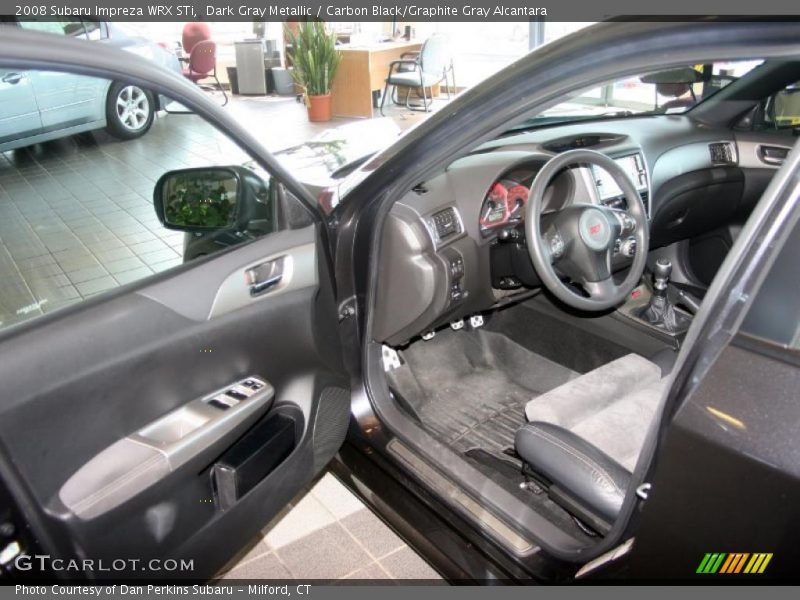 Dark Gray Metallic / Carbon Black/Graphite Gray Alcantara 2008 Subaru Impreza WRX STi