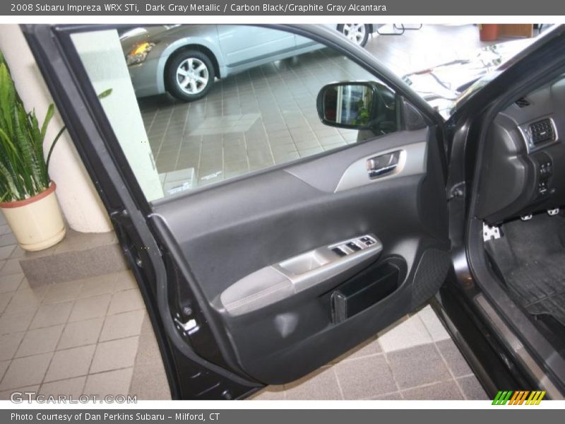 Dark Gray Metallic / Carbon Black/Graphite Gray Alcantara 2008 Subaru Impreza WRX STi