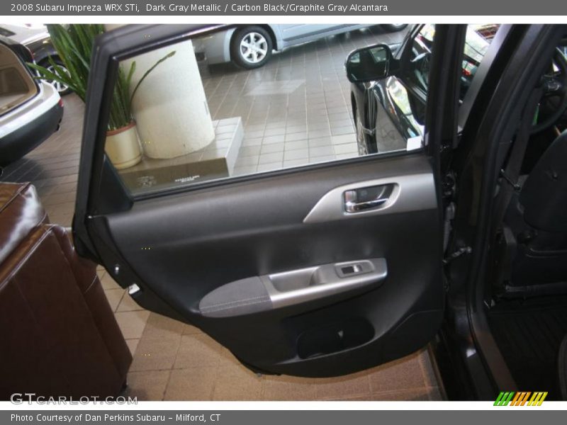 Dark Gray Metallic / Carbon Black/Graphite Gray Alcantara 2008 Subaru Impreza WRX STi