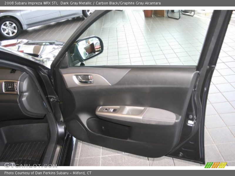 Dark Gray Metallic / Carbon Black/Graphite Gray Alcantara 2008 Subaru Impreza WRX STi