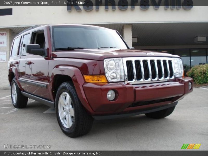 Red Rock Pearl / Khaki 2007 Jeep Commander Sport