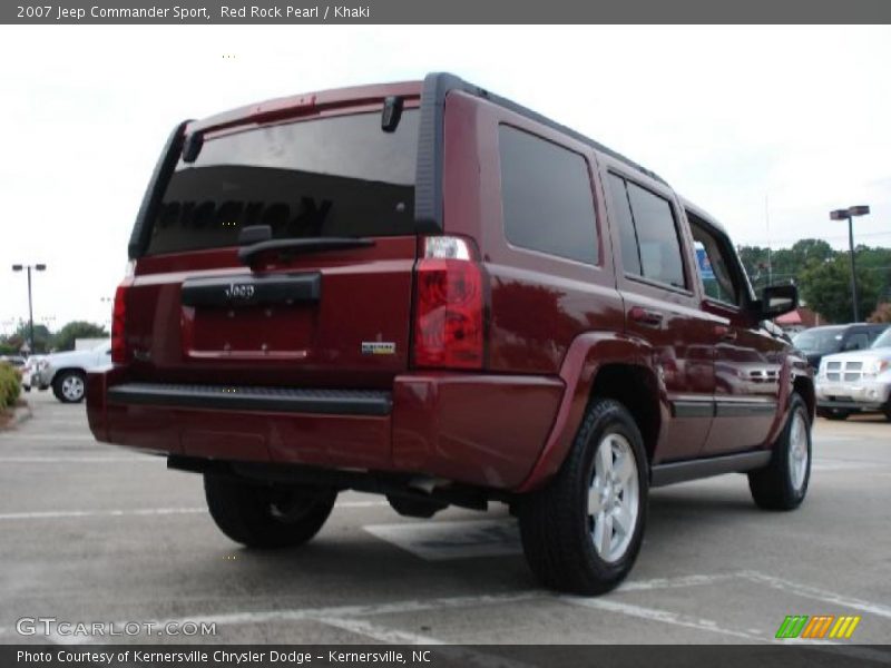 Red Rock Pearl / Khaki 2007 Jeep Commander Sport