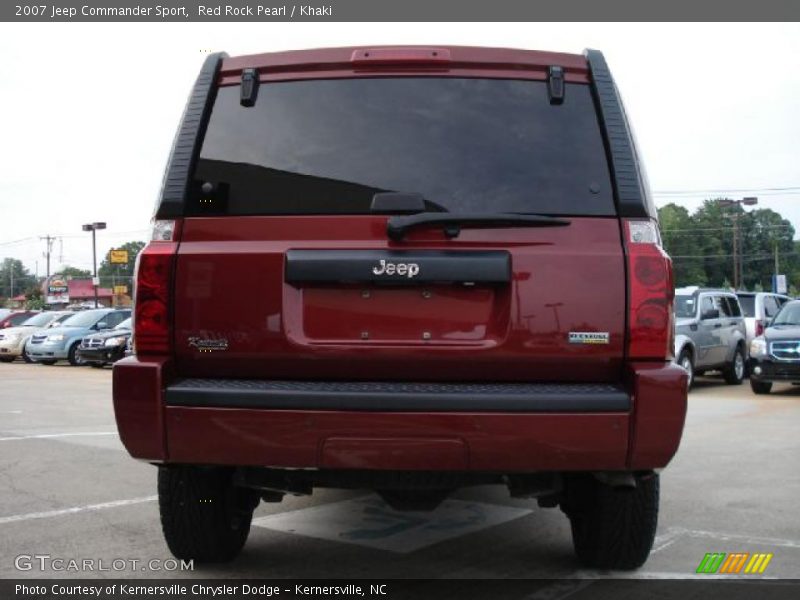 Red Rock Pearl / Khaki 2007 Jeep Commander Sport