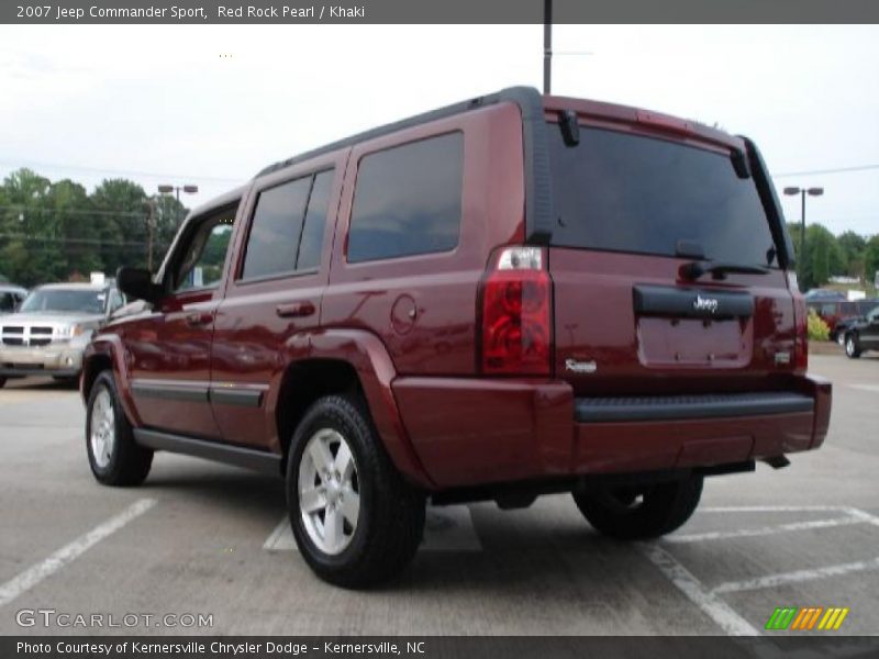 Red Rock Pearl / Khaki 2007 Jeep Commander Sport