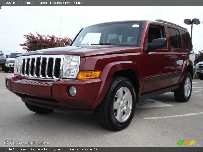 Red Rock Pearl / Khaki 2007 Jeep Commander Sport
