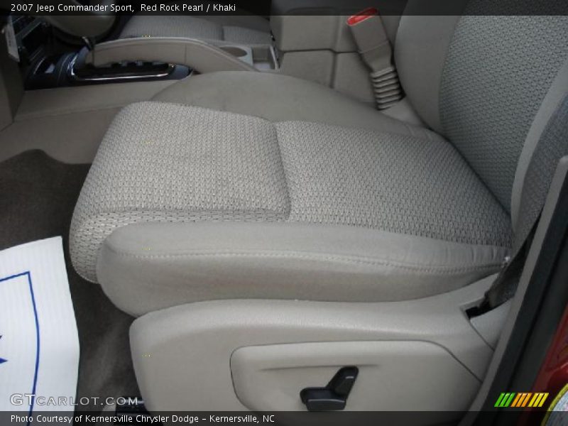 Red Rock Pearl / Khaki 2007 Jeep Commander Sport