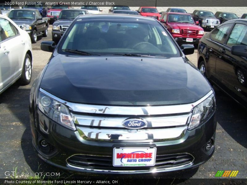Atlantis Green Metallic / Charcoal Black 2010 Ford Fusion SE
