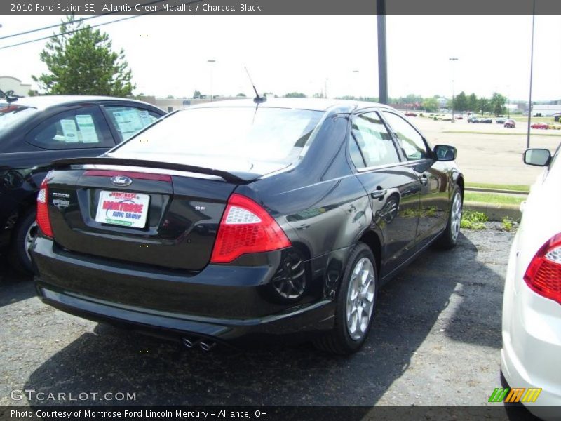 Atlantis Green Metallic / Charcoal Black 2010 Ford Fusion SE