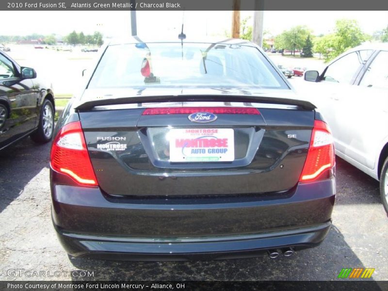 Atlantis Green Metallic / Charcoal Black 2010 Ford Fusion SE