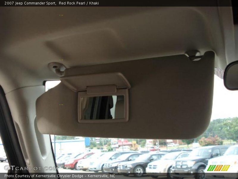 Red Rock Pearl / Khaki 2007 Jeep Commander Sport