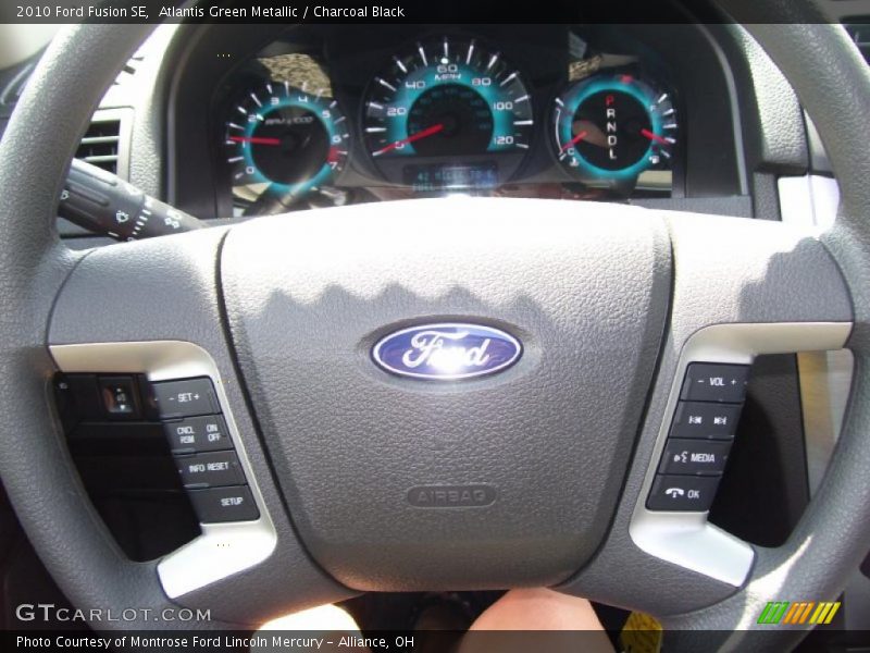Atlantis Green Metallic / Charcoal Black 2010 Ford Fusion SE