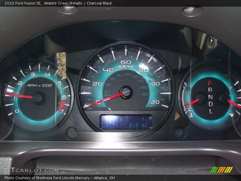 Atlantis Green Metallic / Charcoal Black 2010 Ford Fusion SE