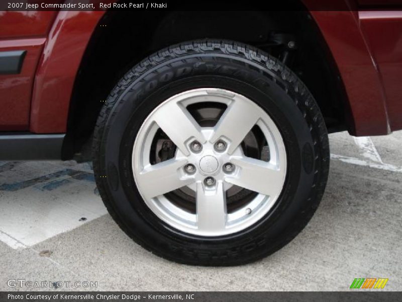 Red Rock Pearl / Khaki 2007 Jeep Commander Sport