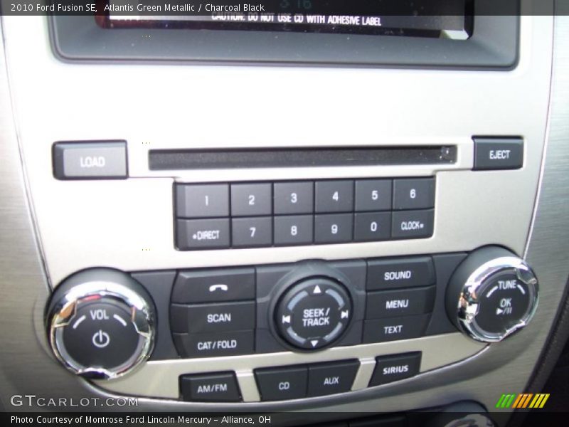 Atlantis Green Metallic / Charcoal Black 2010 Ford Fusion SE