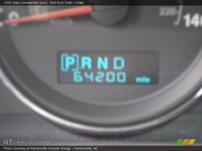 Red Rock Pearl / Khaki 2007 Jeep Commander Sport