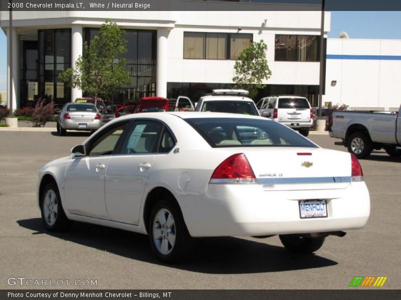 White / Neutral Beige 2008 Chevrolet Impala LT