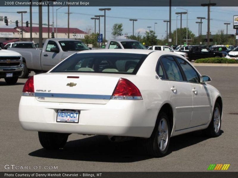 White / Neutral Beige 2008 Chevrolet Impala LT