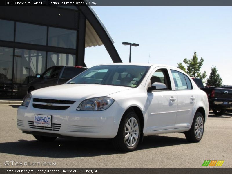 Summit White / Gray 2010 Chevrolet Cobalt LT Sedan