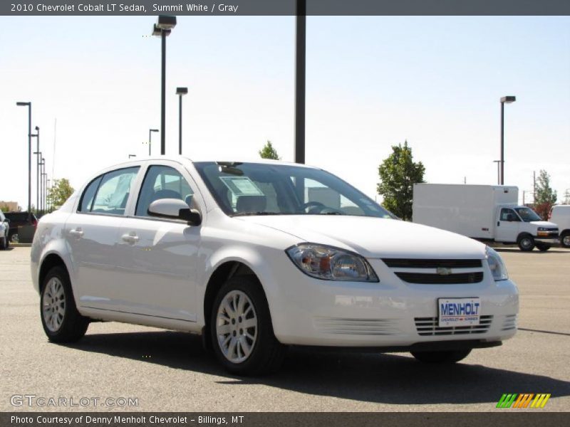 Summit White / Gray 2010 Chevrolet Cobalt LT Sedan