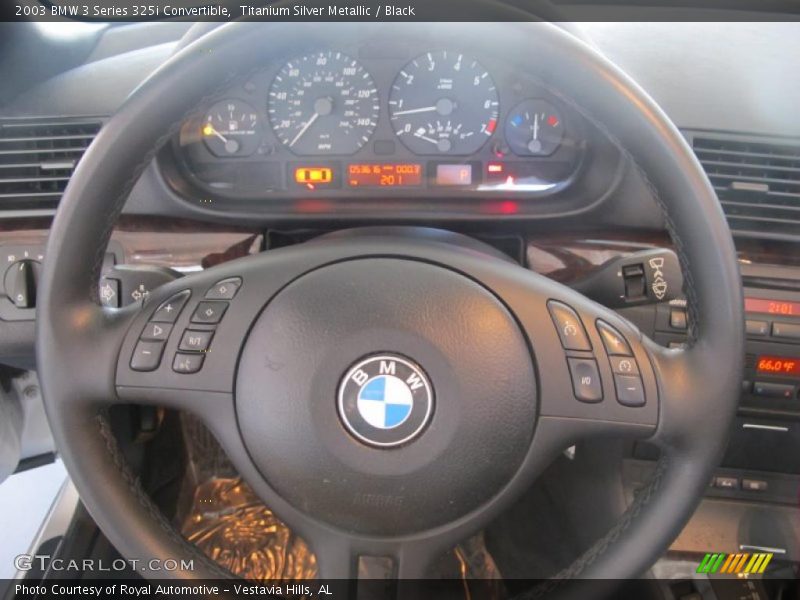 Titanium Silver Metallic / Black 2003 BMW 3 Series 325i Convertible