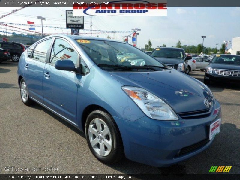 Seaside Blue Pearl / Ivory/Brown 2005 Toyota Prius Hybrid