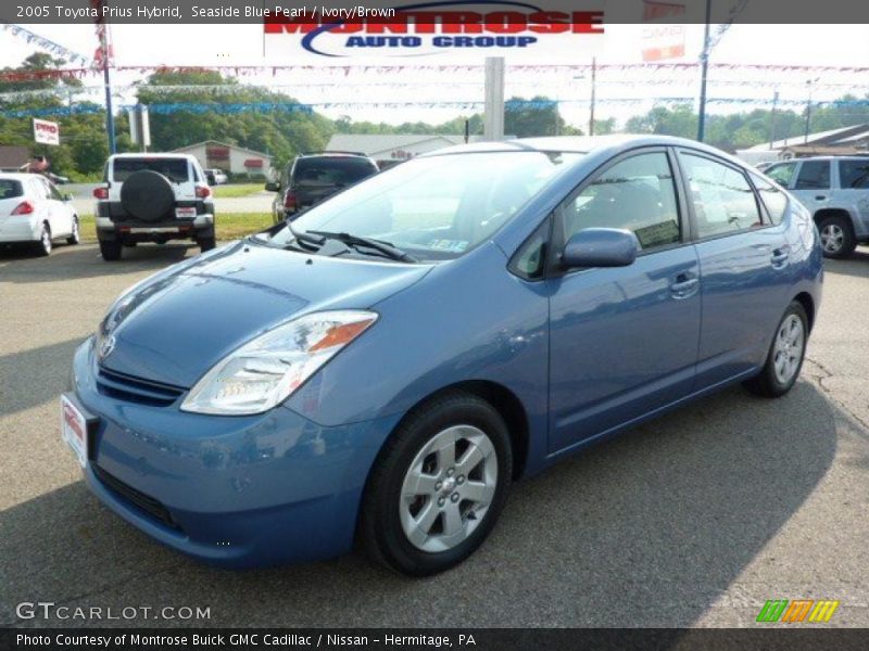 Seaside Blue Pearl / Ivory/Brown 2005 Toyota Prius Hybrid