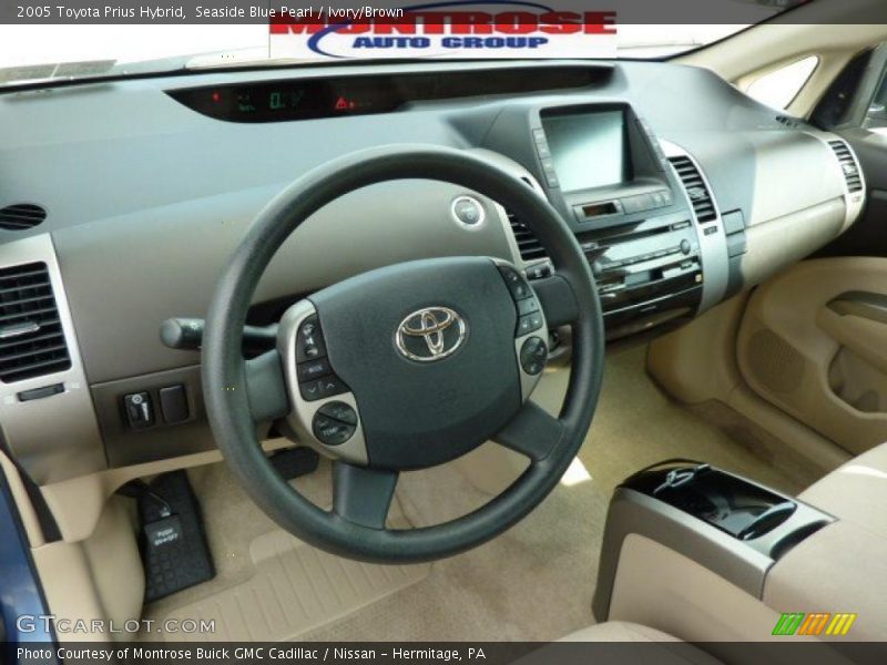 Seaside Blue Pearl / Ivory/Brown 2005 Toyota Prius Hybrid