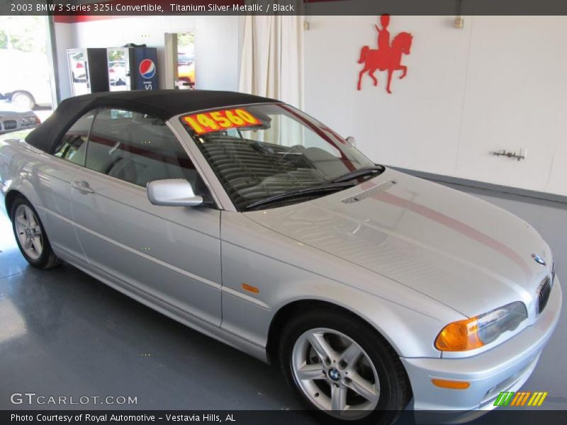 Titanium Silver Metallic / Black 2003 BMW 3 Series 325i Convertible