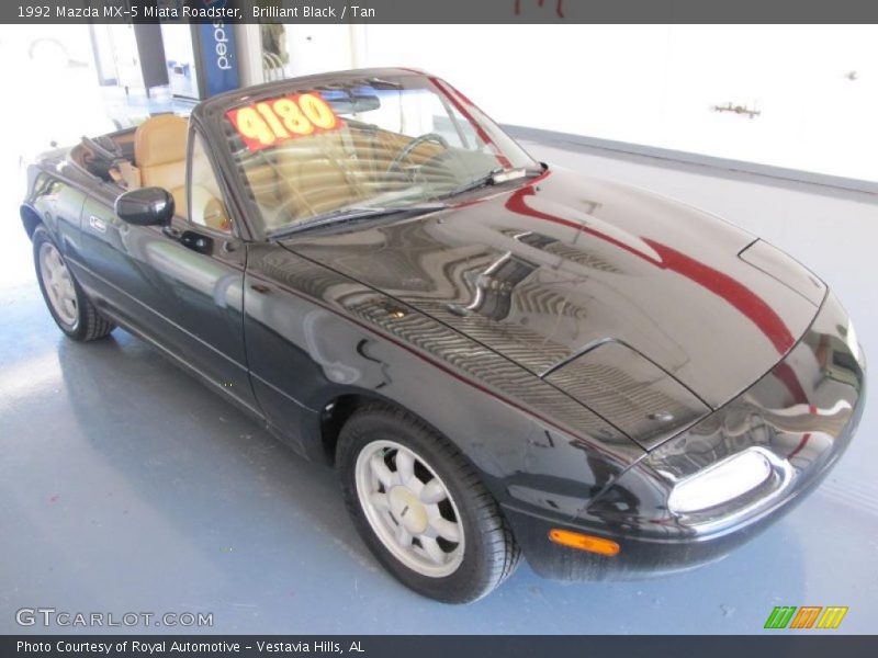 Brilliant Black / Tan 1992 Mazda MX-5 Miata Roadster