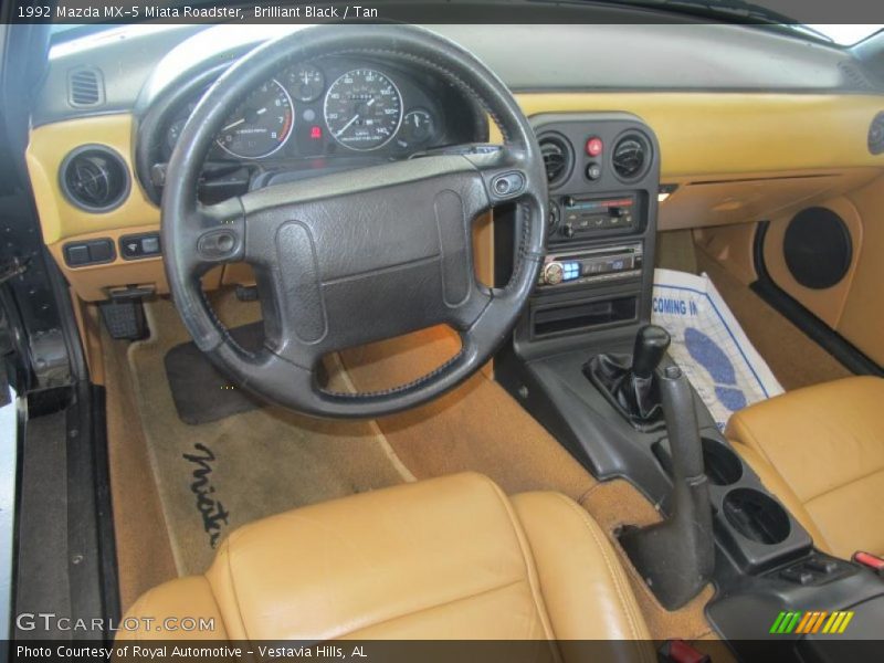 Brilliant Black / Tan 1992 Mazda MX-5 Miata Roadster
