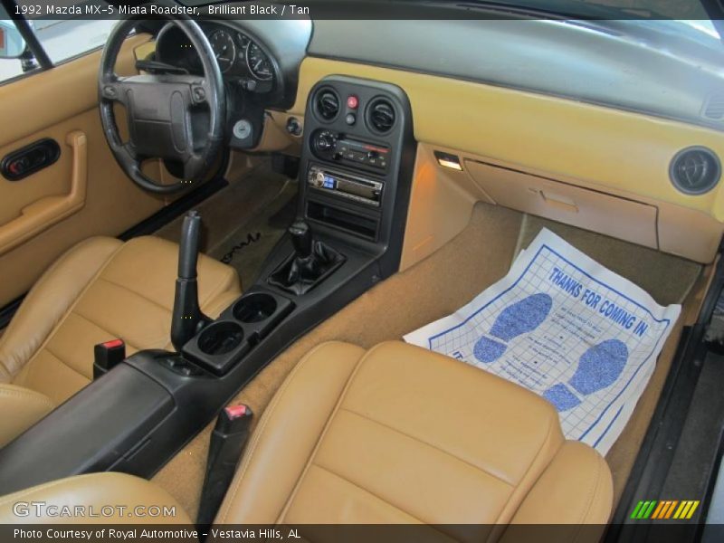 Brilliant Black / Tan 1992 Mazda MX-5 Miata Roadster