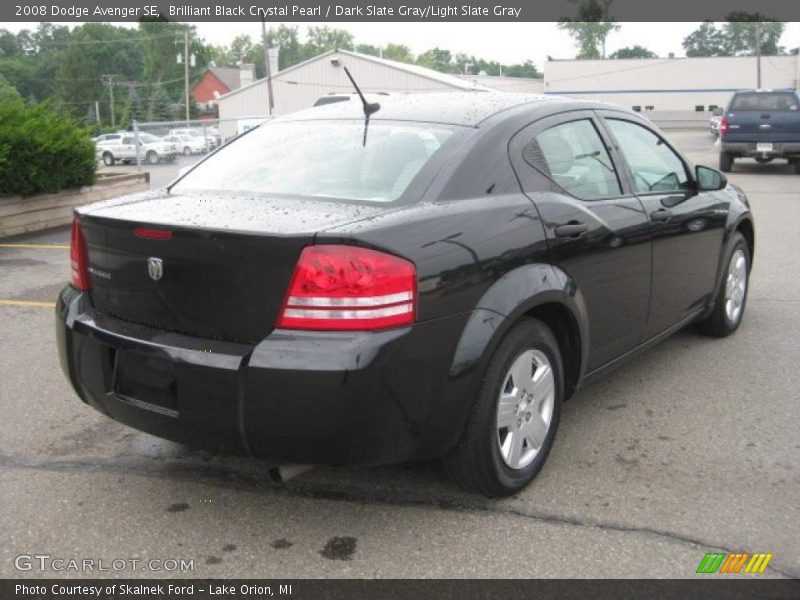 Brilliant Black Crystal Pearl / Dark Slate Gray/Light Slate Gray 2008 Dodge Avenger SE
