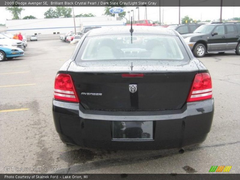 Brilliant Black Crystal Pearl / Dark Slate Gray/Light Slate Gray 2008 Dodge Avenger SE