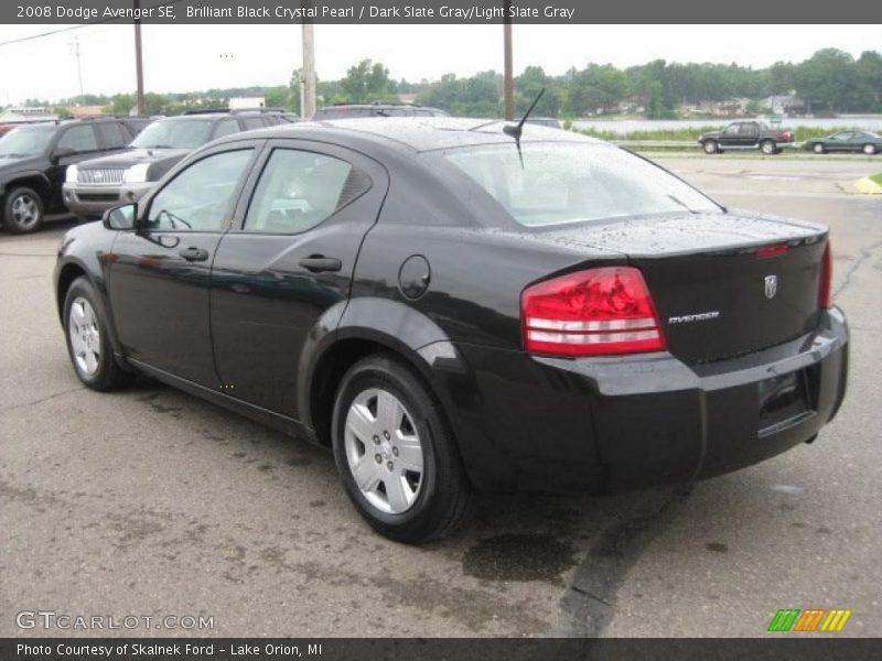 Brilliant Black Crystal Pearl / Dark Slate Gray/Light Slate Gray 2008 Dodge Avenger SE