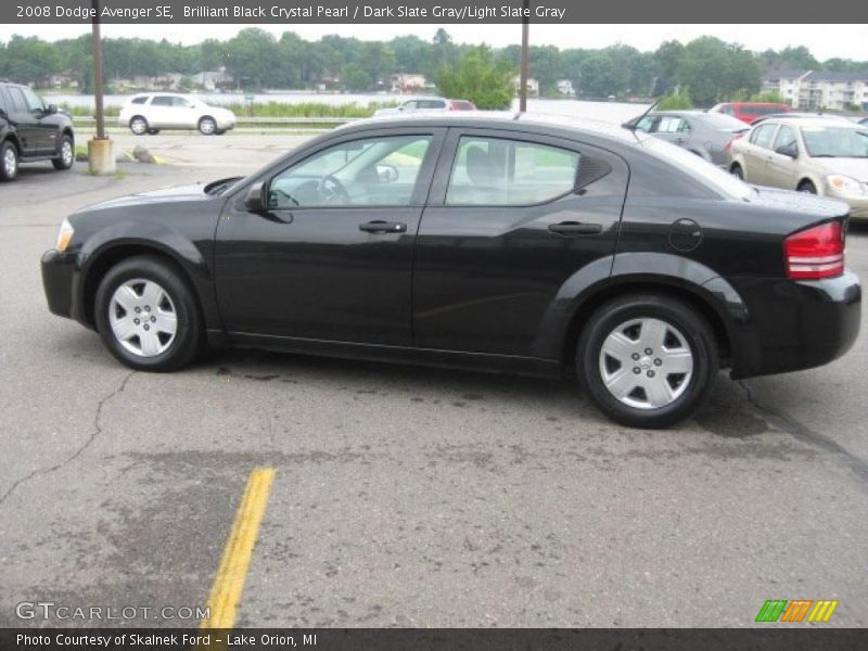 Brilliant Black Crystal Pearl / Dark Slate Gray/Light Slate Gray 2008 Dodge Avenger SE