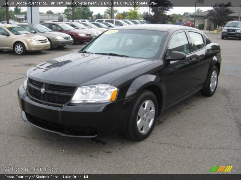Brilliant Black Crystal Pearl / Dark Slate Gray/Light Slate Gray 2008 Dodge Avenger SE