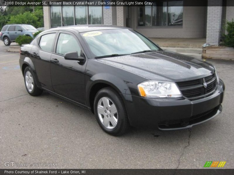 Brilliant Black Crystal Pearl / Dark Slate Gray/Light Slate Gray 2008 Dodge Avenger SE