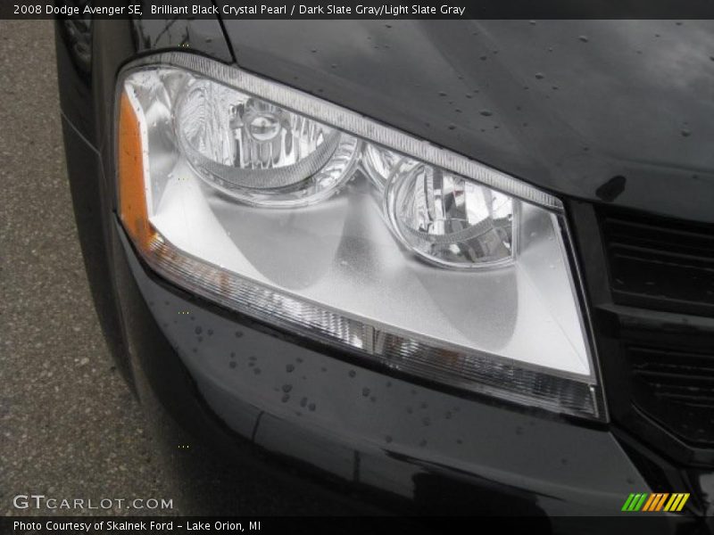 Brilliant Black Crystal Pearl / Dark Slate Gray/Light Slate Gray 2008 Dodge Avenger SE