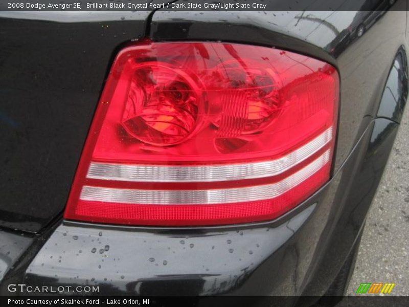 Brilliant Black Crystal Pearl / Dark Slate Gray/Light Slate Gray 2008 Dodge Avenger SE
