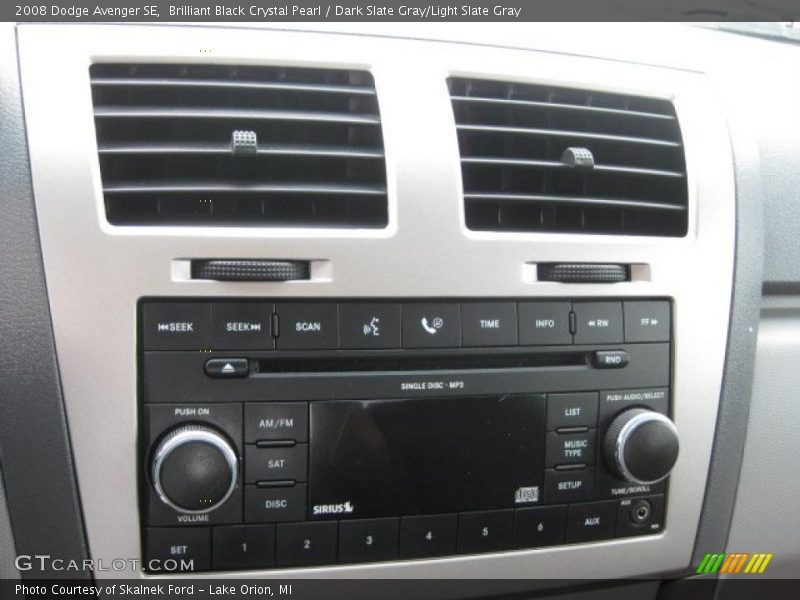 Brilliant Black Crystal Pearl / Dark Slate Gray/Light Slate Gray 2008 Dodge Avenger SE