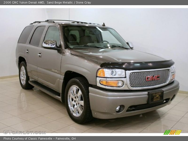 Sand Beige Metallic / Stone Gray 2006 GMC Yukon Denali AWD