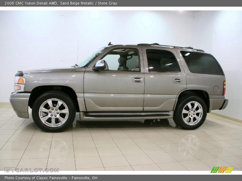 Sand Beige Metallic / Stone Gray 2006 GMC Yukon Denali AWD