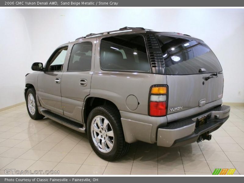 Sand Beige Metallic / Stone Gray 2006 GMC Yukon Denali AWD